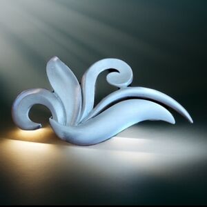 Vintage 1986 Jonette Jewelry Silver Pewter Abstract‎ Brooch